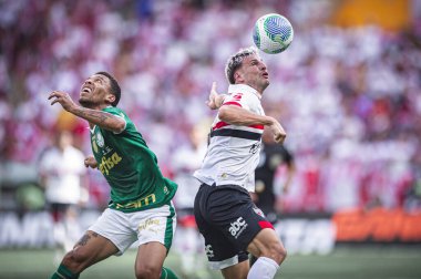 BELO HORIZONTE (MG), 04 / 02 / 2024 - Palmeiras ve Sao Paulo arasında oynanan karşılaşmada Calleri, 2024 Brezilya Futbol Süper Kupası finalinde hükümet üyesi Magalhaes pinto stadyumunda oynanan maç için geçerlidir.