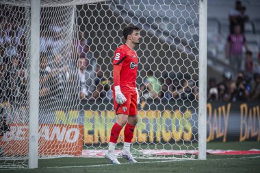 BELO HORIZONTE (MG), 04 / 02 / 2024 - Rafael, Brezilya Süper Kupası 2024 final maçı için geçerli olan Palmeiras ve Sao Paulo arasındaki maçtan sonra şampiyonluğu kutluyor