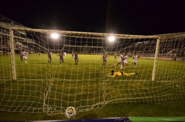 Natal (RN), Brezilya 04 / 02 / 2024, Pazar günü Natal 'da yapılan Copa do Nordeste için geçerli olan ABC ile Maranhao arasında oynanan maçta, bu Pazar, 03. Maç, Wallyson ve J. Parraguez 'in golüyle berabere bitti.