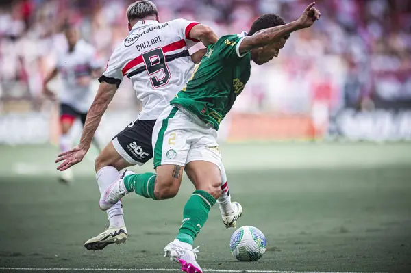 BELO HORIZONTE (MG), 04 / 02 / 2024 - Palmeiras ve Sao Paulo arasında oynanan karşılaşmada Calleri, 2024 Brezilya Futbol Süper Kupası finalinde hükümet üyesi Magalhaes pinto stadyumunda oynanan maç için geçerlidir.