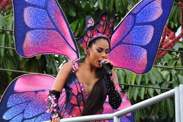 Sao Paulo (SP), 04 / 02 / 2024 - Şarkıcı Lexa, Bloco Sapequinha 'daki performans sırasında, blok bu Cumartesi, 3 Şubat 2024' ün erken saatlerinde Rio de Janeiro 'daki MAM' de gerçekleşti.. 