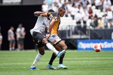 SAO PAULO (SP), Brezilya 04 / 02 / 2024 - Pazar sabahı Sao Paulo-SP 'nin doğu bölgesindeki Neo Quimica Arena' da düzenlenen Campeonato Paulista 2024 'ün beşinci turu için geçerli olan Corinthians ve Novorizontino arasındaki maç