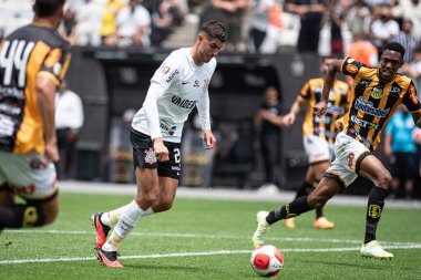 SAO PAULO (SP), Brezilya 04 / 02 / 2024 - Pazar sabahı Sao Paulo-SP 'nin doğu bölgesindeki Neo Quimica Arena' da düzenlenen Campeonato Paulista 2024 'ün beşinci turu için geçerli olan Corinthians ve Novorizontino arasındaki maç