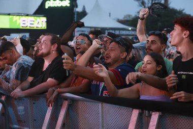 Sao Paulo (SP) Brazil 02 / 04 / 2024 - On Brezilya başkentinden geçen ve bugün sona eren Ensaios de Anitta gösterilerinin son performansı, 4 Şubat 2024, Sao Paulo 'daki Latin Amerika Anıtı' nda gerçekleşti.