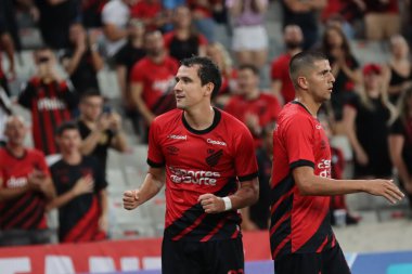 CURITIBA (PR), Brezilya 02 / 07 / 2024 - Pablo, Athletico PR ve FC Cascavel arasında oynanan 2024 Paranaense Şampiyonası 'nın 7. Raundunda geçerli olan maçta golü kutluyor