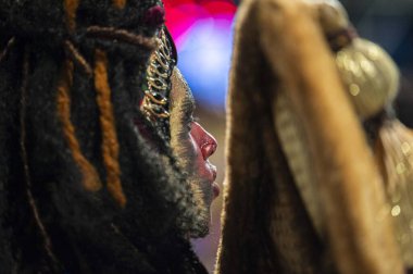 SAO PAULO (SP), Brezilya 02 / 09 / 2024 - Anhembi Sambadrome 'da düzenlenen Sao Paulo samba okullarının özel bir grubunun geçit töreni sırasında Bağımsız Tricolor