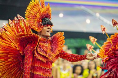 SAO PAULO (SP), 02 / 10 / 2024 - Sao Paulo samba okullarının geçit töreni sırasında Tom Maior, Sao Paulo Sambadrome 'un kuzey bölgesindeki Anhembi Sambadrome' da düzenlenen samba okullarının geçit törenleri için geçerlidir.