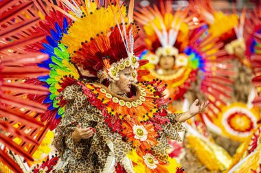 SAO PAULO (SP), 02 / 10 / 2024 - Sao Paulo samba okullarının geçit töreni sırasında Tom Maior, Sao Paulo Sambadrome 'un kuzey bölgesindeki Anhembi Sambadrome' da düzenlenen samba okullarının geçit törenleri için geçerlidir.