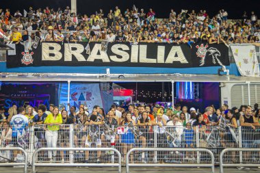 SAO PAULO (SP), 02 / 10 / 2024 - Gavioes da Fiel Sao Paulo Sambadrome 'da düzenlenen samba okullarının geçit töreni sırasında, Sao Paulo' nun samba okullarının özel bir grubu için geçerliydi. 