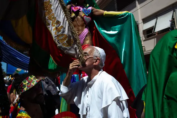 Rio Janeiro Brazil 2024 Traditional Bloco Das Carmelitas Its First — стоковое фото