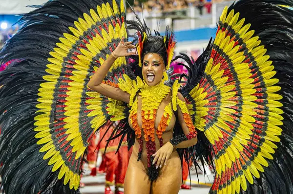 Sao Paulo 2024 Pamella Gomes Durante Desfile Las Escuelas Samba — Foto de Stock