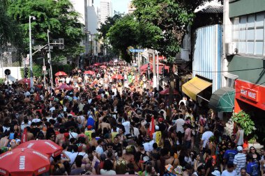 SAO PAULO 02/10/2024. Birkaç DJ tarafından yönetilen ilk elektronik müzik bloğu Sao Paulo 'nun merkezinde, bu Cumartesi öğleden sonra, 10 Şubat 2024.