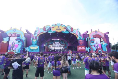 SAO PAULO 02/10/2024. Festival Carnaval na Cidade, şarkıcılarıyla Clayton ve Romario, bu Cumartesi, 10 Şubat 2024. 