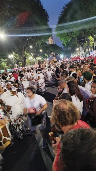 Sao Paulo 2024 Bloco Afro Ilu Oba Min Geçit Törenine — Stok fotoğraf