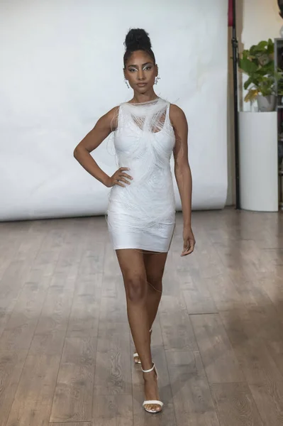 Procode Dress Start Landingsbaan New York Fashion Week Februari 2024 — Stockfoto