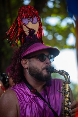 RIO DE JANEIRO (RJ), 02/11/2024- CARNIVAL-BLOCO-CULTURE. Bloco Lanza Parfümünün sunumu, Rio de Janeiro şehrinde, bu Pazar, 11 Şubat 2024.