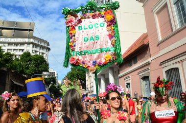 RIO DE JANEIRO (RJ), Brezilya 2 / 11 / 2024 - Bloco das Trepadeiras ve Cordao do Boi Tolo, bu pazar sabahından itibaren, şenliğe katılın ve sokaklarda geçit töreni yapın. 