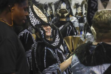 SAO PAULO (SP), Brezilya 02 / 11 / 2024 - Sao Paulo Sambadrome, Sao Paulo şehrinin kuzey bölgesindeki Anhembi Sambadrome 'da düzenlenen 1.