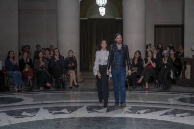 Cucculelli Shaheen - Runway - Şubat 2024 New York Moda Haftası. 10 Şubat 2024, New York, New York, ABD: New York Moda Haftası sırasında Cucculelli Shaheen defilesinde mankenler podyum finalinde yürür