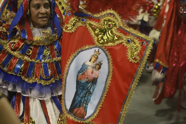 Sao Paulo Brazil 2024 Parade Torcida Jovem Samba School Valid — 图库照片