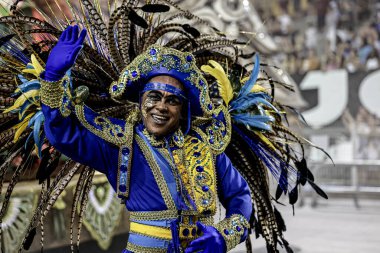 SAO PAULO (SP), Brezilya 02 / 11 / 2024 - Sao Paulo samba okullarının geçit töreni, Dom Bosco de Itaqueera Sao Paulo Sambodromo 'da düzenlenen samba okullarının grup erişim grubu geçitleri için geçerlidir