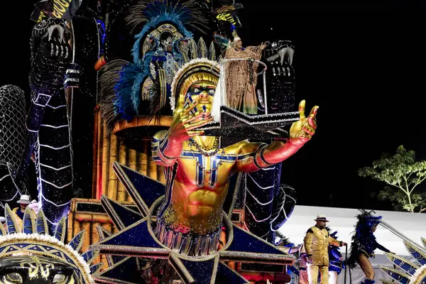 Sao Paulo ブラジル02 2024 サンパウロのサンバ学校の特別なグループのパレードのために有効なイムンヘ カーサベルデ サンバ学校のパレード — ストック写真
