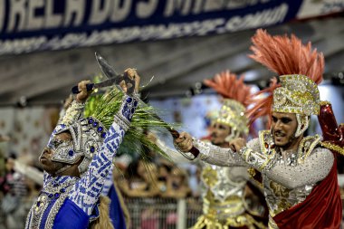 SAO PAULO (SP), Brezilya 02 / 11 / 2024 - Sambodromo do Anhembi 'de düzenlenen Sambodromo do Anhembi' deki Sambodromo do Paulo okullarının geçit töreni için geçerli olan Sao Paulo, Terceiro Milenio samba okullarının geçit töreni