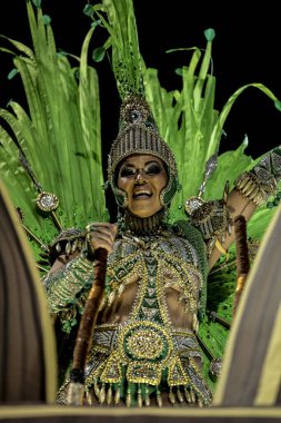 SAO PAULO (SP), Brezilya 02 / 11 / 2024 - Sambodromo do Anhembi 'de düzenlenen Sambodromo do Anhembi' deki Sambodromo do Paulo okullarının geçit töreni için geçerli olan Sao Paulo, Terceiro Milenio samba okullarının geçit töreni