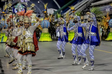 SAO PAULO (SP), Brezilya 02 / 11 / 2024 - Sambodromo do Anhembi 'de düzenlenen Sambodromo do Anhembi' deki Sambodromo do Paulo okullarının geçit töreni için geçerli olan Sao Paulo, Terceiro Milenio samba okullarının geçit töreni