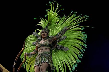 SAO PAULO (SP), Brezilya 02 / 11 / 2024 - Sambodromo do Anhembi 'de düzenlenen Sambodromo do Anhembi' deki Sambodromo do Paulo okullarının geçit töreni için geçerli olan Sao Paulo, Terceiro Milenio samba okullarının geçit töreni