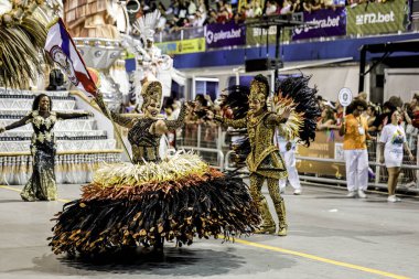 SAO PAULO (SP), Brezilya 02 / 11 / 2024 - Sambodromo do Anhembi 'de düzenlenen Sambodromo do Anhembi' deki Sambodromo do Paulo okullarının geçit töreni için geçerli olan Sao Paulo, Terceiro Milenio samba okullarının geçit töreni
