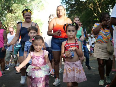 Sao Paulo (SP), Brezilya 02 / 13 / 2024 - Bloco Grone 'un ABASP tarafından desteklenen Sao Paulo kentindeki sokak karnavalı için bu Salı günü öğleden sonra). 