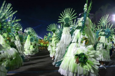 RIO DE JANEIRO (RJ), Brezilya 02 / 12 / 2024 - Rio de Janeiro 'nun merkezindeki Marques de Sapucai' de Mocidade Independente de Padre Miguel samba okulu, güzel bir geçit töreni düzenliyor. 