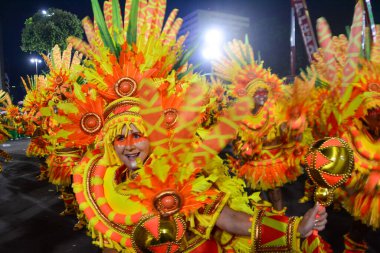 RIO DE JANEIRO (RJ), Brezilya 02 / 12 / 2024 - Rio de Janeiro 'nun merkezindeki Marques de Sapucai' de Mocidade Independente de Padre Miguel samba okulu, güzel bir geçit töreni düzenliyor. 