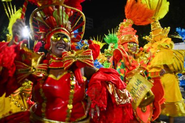 RIO DE JANEIRO (RJ), Brezilya 02 / 12 / 2024 - Rio de Janeiro 'nun merkezindeki Marques de Sapucai' de Mocidade Independente de Padre Miguel samba okulu, güzel bir geçit töreni düzenliyor. 