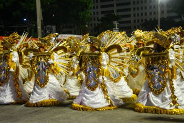 RIO DE JANEIRO (RJ), Brezilya 02 / 12 / 2024 - Rio de Janeiro 'nun merkezindeki Marques de Sapucai' deki Paraiso do Tuiuti samba okulu, 12 Şubat 2024 tarihinde harika bir geçit töreni gerçekleştirdi.. 