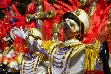 RIO DE JANEIRO (RJ), Brezilya 02 / 12 / 2024 - Rio de Janeiro 'nun merkezindeki Marques de Sapucai' deki Paraiso do Tuiuti samba okulu, 12 Şubat 2024 tarihinde harika bir geçit töreni gerçekleştirdi.. 