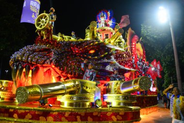 RIO DE JANEIRO (RJ), Brezilya 02 / 12 / 2024 - Rio de Janeiro 'nun merkezindeki Marques de Sapucai' deki Paraiso do Tuiuti samba okulu, 12 Şubat 2024 tarihinde harika bir geçit töreni gerçekleştirdi.. 