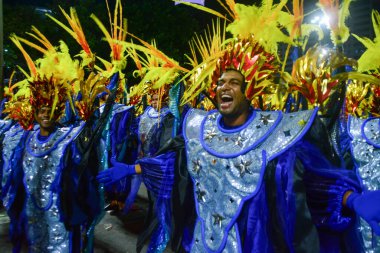 RIO DE JANEIRO (RJ), Brezilya 02 / 12 / 2024 - Rio de Janeiro 'nun merkezindeki Marques de Sapucai' deki Paraiso do Tuiuti samba okulu, 12 Şubat 2024 tarihinde harika bir geçit töreni gerçekleştirdi.. 