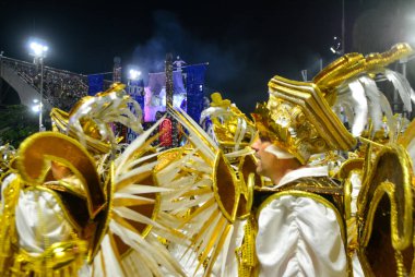 RIO DE JANEIRO (RJ), Brezilya 02 / 12 / 2024 - Rio de Janeiro 'nun merkezindeki Marques de Sapucai' deki Paraiso do Tuiuti samba okulu, 12 Şubat 2024 tarihinde harika bir geçit töreni gerçekleştirdi.. 