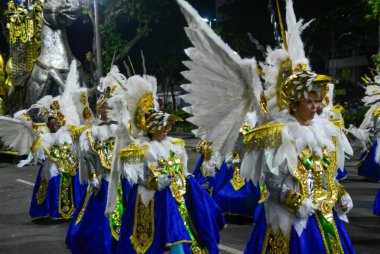 RIO DE JANEIRO (RJ), Brezilya 02 / 12 / 2024 - Rio de Janeiro 'nun merkezindeki Marques de Sapucai' deki Paraiso do Tuiuti samba okulu, 12 Şubat 2024 tarihinde harika bir geçit töreni gerçekleştirdi.. 