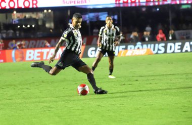 Sao Paulo (SP), 02 / 14 / 2024 - Sao Paulo ve Santos arasında oynanan 2024 Campeonato Paulista 'nın sekizinci turu için geçerli olan maçta teklif 14 Şubat Çarşamba gecesi Sao Paulo- SP' da Morumbi Stadyumu 'nda yapıldı.