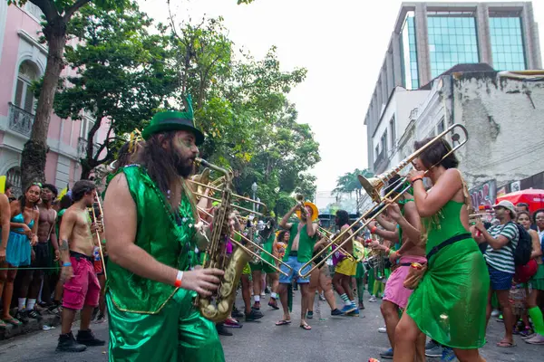 Rio Janeiro Democratic Values 狂欢节是出于善意的狂欢节游行 也是对自由和变革的呐喊 — 图库照片
