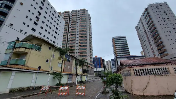 Praia Grande Brazil 2024 Residential Building 133 Apartments Hastily Evacuated — Stock Photo, Image