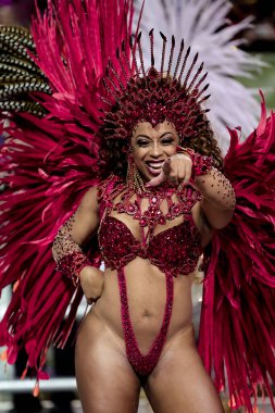 SAO PAULO (SP), Brezilya 17 / 02 / 2024 Sao Paulo Samba Okulu, bu Cumartesi gecesi, 17. 