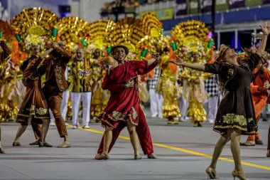 SAO PAULO (SP), Brezilya 17 / 02 / 2024 Sao Paulo Samba Okulu, bu Cumartesi gecesi, 17. 