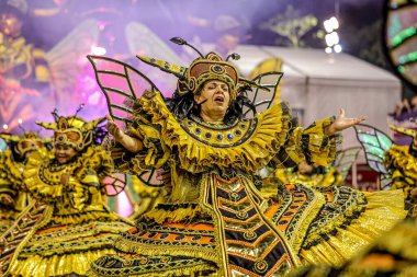 SAO PAULO (SP), Brezilya 17 / 02 / 2024 Sao Paulo Samba Okulu, bu Cumartesi gecesi, 17. 