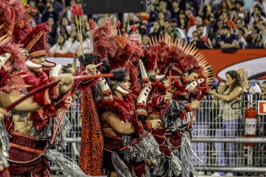 SAO PAULO (SP), Brezilya 17 / 02 / 2024 Sao Paulo Samba Okulu, bu Cumartesi gecesi, 17. 