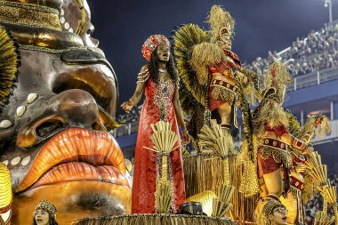 SAO PAULO (SP), Brezilya 17 / 02 / 2024 Sao Paulo Samba Okulu, bu Cumartesi gecesi, 17. 