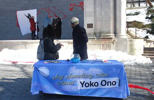Joyeux Anniversaire Yoko Février 2024 New York Usa Événement Morning — Photo